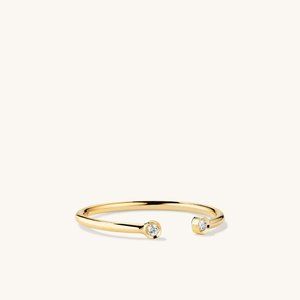 Mejuri Diamonds Open Ring 14k Yellow Gold Size 5